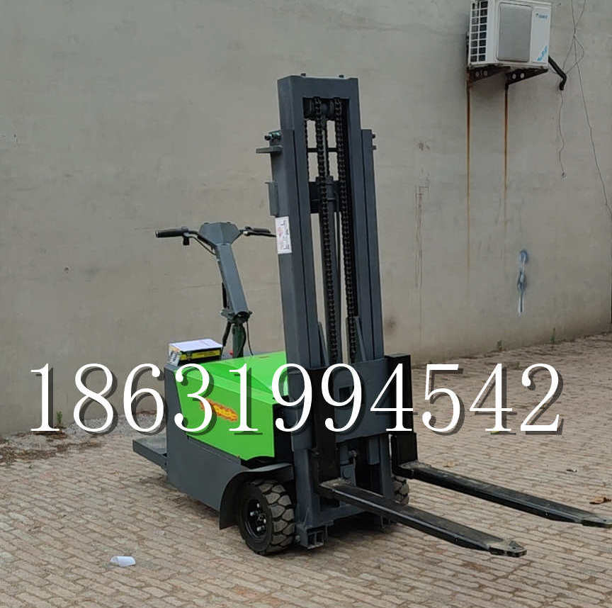 车城乡优程全电动叉车插腿式堆高车液压装卸车1.5吨升高小型站驾式铲车